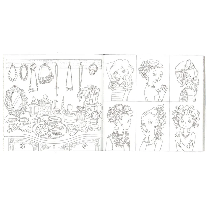 Girl's Coloring Book: Mary & Rola's Kawaii Life - Image 5